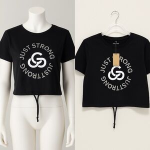 Cropped Stamp Graphic Tee